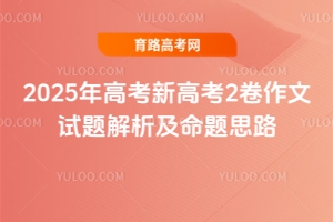 2025年高考新高考2卷作文试题解析及命题思路