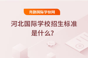 2025年河北国际学校招生标准是什么？