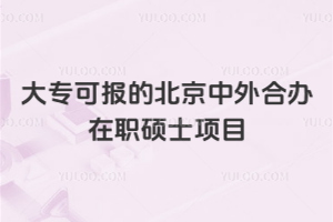 大专可报的北京中外合办在职硕士项目在此，别让学位困住你的晋级路！