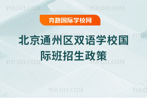 2025年北京通州区双语学校国际班招生政策
