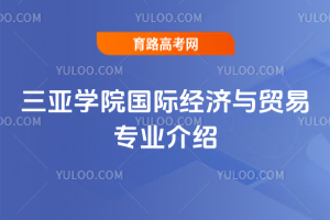 三亚学院国际经济与贸易专业介绍