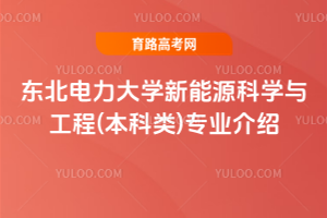 东北电力大学新能源科学与工程(本科类)专业介绍