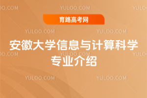安徽大学信息与计算科学专业介绍