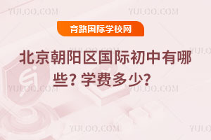 2025-2026年北京顺义区国际初中有哪些？学费多少？